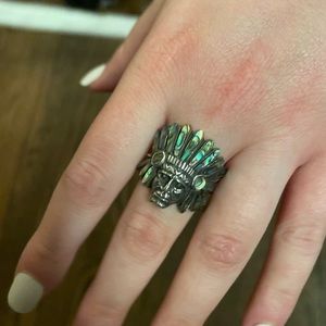 Native American Indian headdress ring